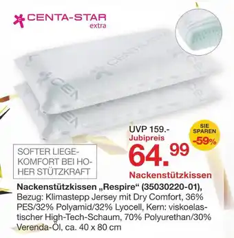 Möbelzentrum Pforzheim Centa-star nackenstützkissen „respire“ Angebot