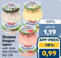 Aktiv Irma Ehrmann Almighurt Joghurt Angebot