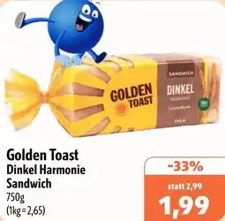 Aktiv Irma Golden Toast Dinkel Harmonie Sandwich Angebot