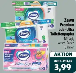 Aktiv Irma Zewa Premium oder Ultra Toilettenpapier Angebot