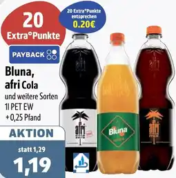 Aktiv Irma Bluna, afri Cola Angebot