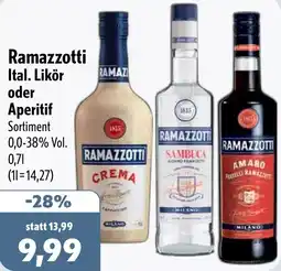 Aktiv Irma Ramazzotti Ital. Likör oder Aperitif Angebot