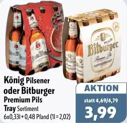 Aktiv Irma König Pilsener oder Bitburger Premium Pils Tray Angebot