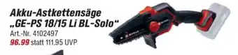 toom Baumarkt Einhell Akku-Astkettensäge ,,GE-PS 18/15 LI BL-Solo" Angebot