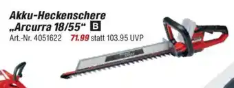 toom Baumarkt Einhell Akku-Heckenschere ,,Arcurra 18/55" Angebot