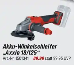 toom Baumarkt Einhell Akku-Winkelschleifer „Axxio 18/125" Angebot