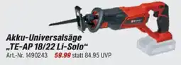 toom Baumarkt Einhell Akku-Universalsäge „TE-AP 18/22 Li-Solo" Angebot