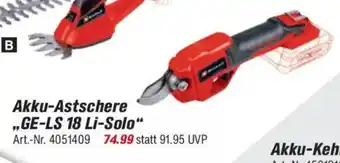 toom Baumarkt Einhell Akku-Astschere ,,GE-LS 18 Li-Solo" Angebot