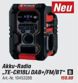 toom Baumarkt Einhell Akku-Radio „TE-CR18LI DAB+/FM/BT" Angebot