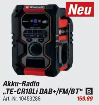 toom Baumarkt Einhell Akku-Radio „TE-CR18LI DAB+/FM/BT" Angebot