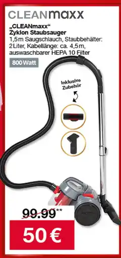 Woolworth Cleanmaxx zyklon staubsauger Angebot