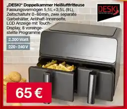 Woolworth Deski doppelkammer heißluftfritteuse Angebot