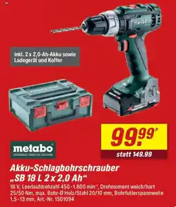 toom Baumarkt metabo Akku-Schlagbohrschrauber Angebot