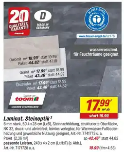 toom Baumarkt Laminat, Steinoptik Angebot