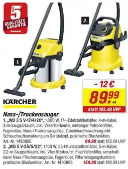 toom Baumarkt KARCHER 2. Nass-/Trockensauger ,,WD 5 V-25/5/22" Angebot