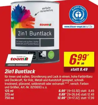 toom Baumarkt 2in1 Buntlack Angebot