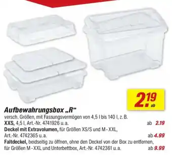toom Baumarkt Aufbewahrungsbox ,,R" Angebot