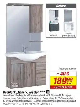 toom Baumarkt Badblock ,,Wien“/„Jesolo“ Angebot