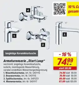 toom Baumarkt Armaturenserie „,Start Loop" Angebot
