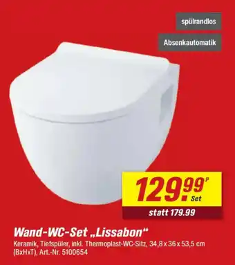 toom Baumarkt Wand-WC-Set,,Lissabon" Angebot