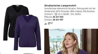 Tchibo Strukturiertes Langarmshirt Angebot