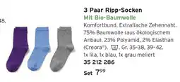 Tchibo 3 Paar Ripp-Socken Angebot