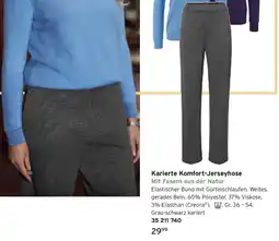 Tchibo Karierte Komfort-Jerseyhose Angebot