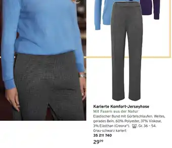 Tchibo Karierte Komfort-Jerseyhose Angebot