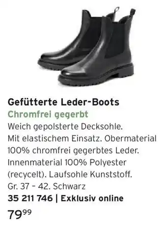 Tchibo Gefütterte Leder-Boots Angebot