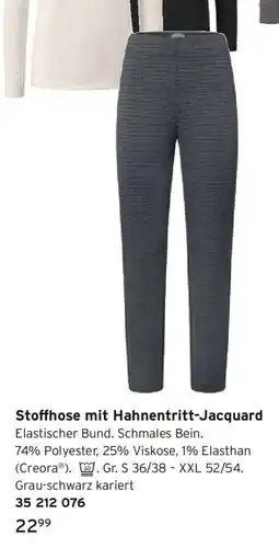 Tchibo Stoffhose mit Hahnentritt-Jacquard Angebot