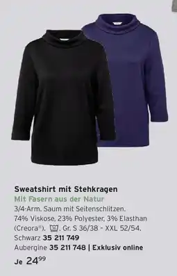 Tchibo Sweatshirt mit Stehkragen Angebot