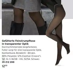 Tchibo Gefütterte Feinstrumpfhose in transparenter Optik Angebot