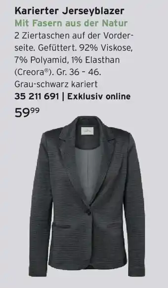 Tchibo Karierter Jerseyblazer Angebot