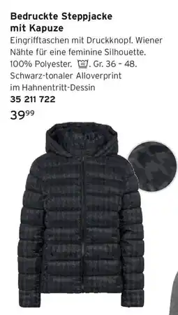 Tchibo Bedruckte Steppjacke mit Kapuze Angebot