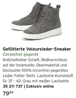 Tchibo Gefütterte Veloursleder-Sneaker Angebot