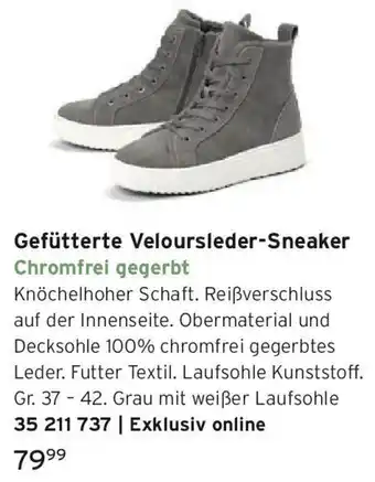 Tchibo Gefütterte Veloursleder-Sneaker Angebot