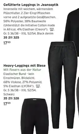 Tchibo Gefütterte Leggings in Jeansoptik Angebot