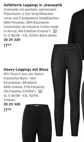 Tchibo Gefütterte Leggings in Jeansoptik Angebot