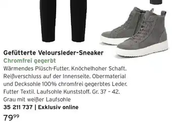 Tchibo Gefütterte Veloursleder-Sneaker Angebot