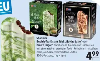 CITTI Markt Shaomei Bubble-Tea-Eis am Stiel „Matcha Latte" oder Brown Sugar Angebot