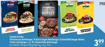CITTI Markt Schulte & Sohn TK American Beef Burger, TK Black Angus Beef Burger, TK Beef BBQ Burger Weber Angebot