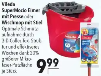 CITTI Markt Vileda SuperMocio Eimer mit Presse oder Wischmop mit Stiel Angebot