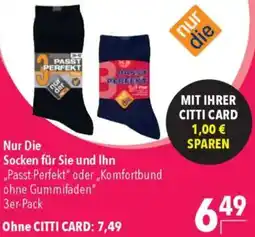 CITTI Markt Nur Die Socken für Sie und Ihn Angebot