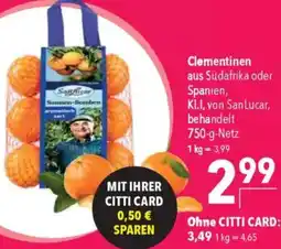 CITTI Markt Sanlucar Clementinen Angebot