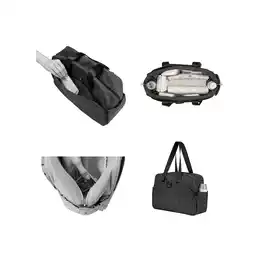 Netto Marken-Discount Kikkaboo Wickeltasche Chelsea mit Wickelunterlage, Seitentaschen, Thermofach schwarz gemustert Angebot