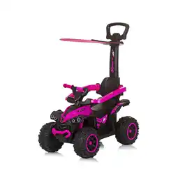 Netto Marken-Discount Chipolino Kinder Rutschauto ATV Sonnendach Schiebegriff Musikfunktion bis 23 kg pink Angebot
