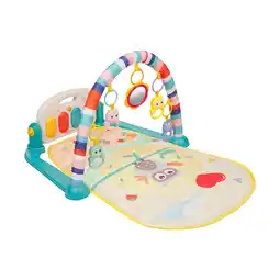 Netto Marken-Discount Kikkaboo Spielbogen, Krabbeldecke Happy Owl Klaviertasten, Greiflinge, Musik türkis Angebot