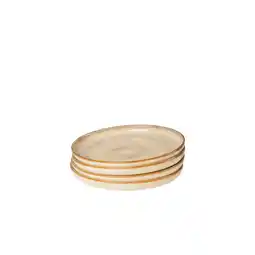 Netto Marken-Discount Gipfelstück Dessertteller-Set, Steinzeug Nebelwald Beige Angebot