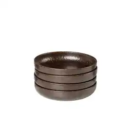 Netto Marken-Discount Gipfelstück Suppenteller-Set, Steinzeug Glockenklang Bronze / Braun Angebot