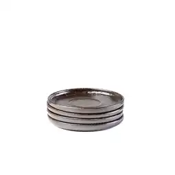 Netto Marken-Discount Gipfelstück Kaffeeuntertassen-Set, Steinzeug Glockenklang Bronze / Braun Angebot